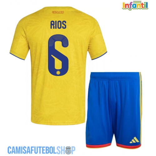 Camisa de time de futebol Colômbia Richard Rios #6 Replicas 1º Equipamento Infantil Mundo 2026 Manga Curta (+ Calças curtas)